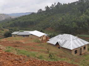 houses in construction on hill top